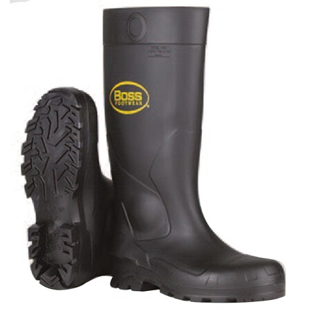 Boss Boss Unisex PVC Boots Black 12 US Waterproof 1 pair 16 in. B382-8105/12